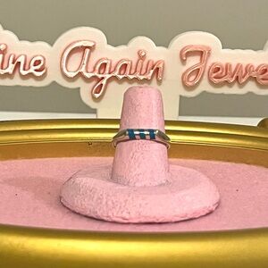 Vintage sterling silver natural turquoise ring size 8